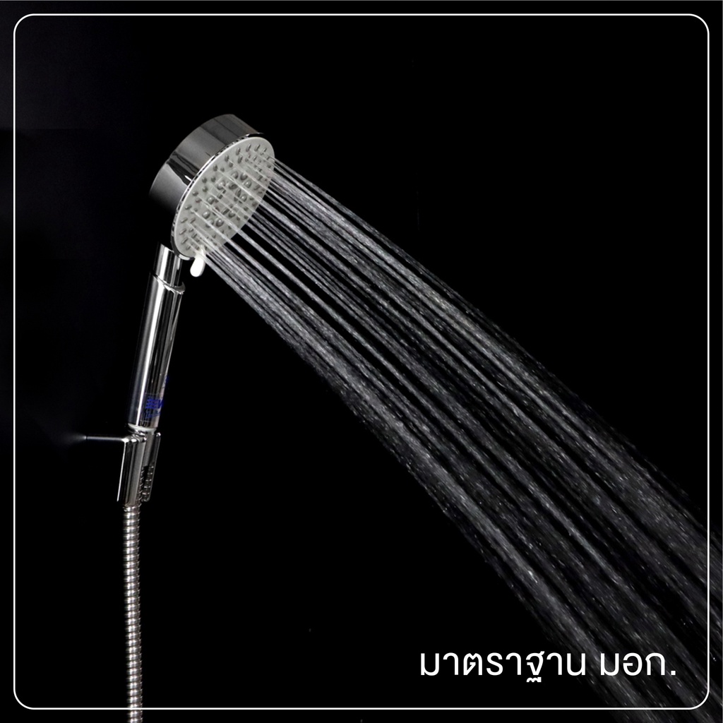 ฝักบัว ฝักบัวอาบน้ำ ชุดฝักบัวอาบน้ำ สีโครมเมี่ยม ปรับได้ 3 ฟังก์ชั่น ความยาวสาย 1.5 เมตร [OL/WSP-510] - รูปที่ 5