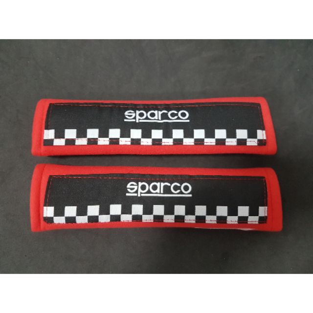 Best saller นวมหุ้มเบลท์ SPARCO แดง 1 ชุด 2 ชิ้น แป้นเหยียบกันลื่น logo logoรถ โลโก้รถ ดุมล้อ BENZ