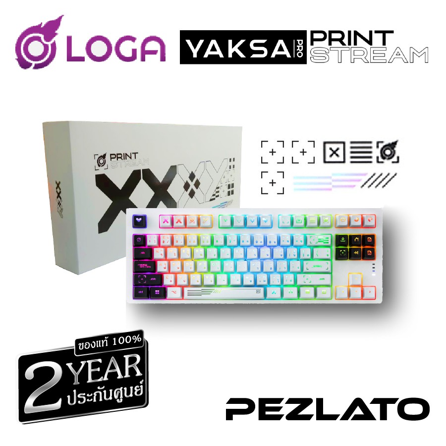 LOGA YAKSA PRO TKL Printstream edition Gaming Keyboard (Red Switch