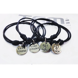 ข้อมือเชือกอินดี้ สลักชื่อฟรี เส้นละ55฿ ❤️เครื่องประดับสลักชื่อ ใส่อาบน้ำได้ ไม่ลอก ไม่ดำไม่คัน
