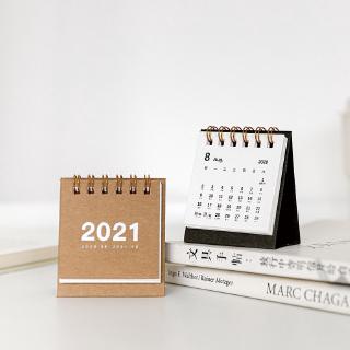 2021 ปฏิทินปฏิทินและปฏิทิน Mini Desk Calendar DIY Portable Desk Calendars Daily Schedule Planner 2020.08-2021.12 School Office Supplies Stationery gift