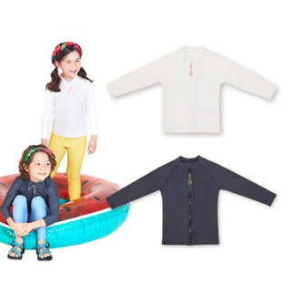 KIDSUMPLAY ZIP-UP RASHGUARD ( CREORA ) เสื้อว่าน้ำแขนยาวมีซิปหน้ากัน UV สำหรับเด็ก