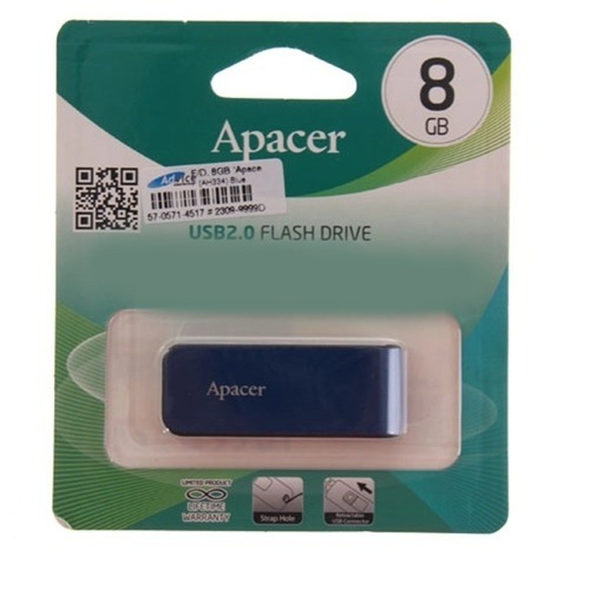 Apacer Flash Drive AH334 8GB (Blue)