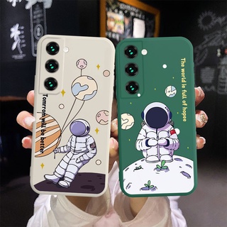 เคส Samsung A72 A32 A52 A12 A02S A50 A10S J7 Prime A51 J2 Prime A10 A125 A30 A50S A30S A20 M40S M10 M10S A205 M02S A025 F02S A305 Grand Prime Plus Silicone Soft Case Cartoon Astronaut Moon Planet Painting