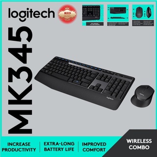 Logitech wireless keyboard+mouse คีย์บอร์ด+เม้าส์ รุ่นMK-345