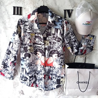 เสื้อเชิ้ต ลายแบรนด์ ผ้าทอเนื้อดี