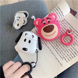 พร้อมส่ง⚡️เคสหูฟัง เคสสำหรับ AirPods case เคสแอร์พอด Gen1 - Gen2 - Pro Snoopy &amp; Lotso เคสซิลิโคนนิ่มคลุมรอบ