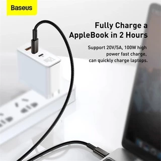 🔥ถูก/แท้🔥Baseus สายชาร์จ USB-C PD 100W QC4.0 E-Marker สายถัก ชาร์จเร็ว Type-C to Type C