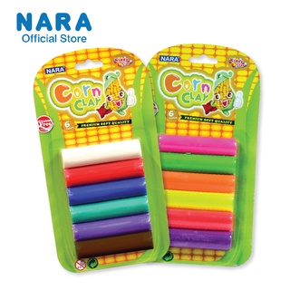 NARA CORN CLAY นาราดินน้ำมันทำจากแป้งข้าวโพด 6 สี ขนาด 135 กรัม