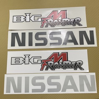 สติ๊กเกอร์* NISSAN BiG M FRONTIER ติดฝาท้าย NISSAN FRONTIER ราคาต่อคู่ มี 2 ชิ้น