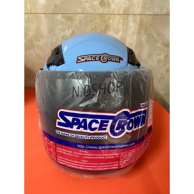หมวกกันน็อค SPACE CROWN รุ่นALPHA แบบเต็มใบเปิดหน้า[กระจกติดหมวกสีชา] ราคา ถูกที่สุด ดีลบีเคเค แกลเลอรีภาพที่ 2