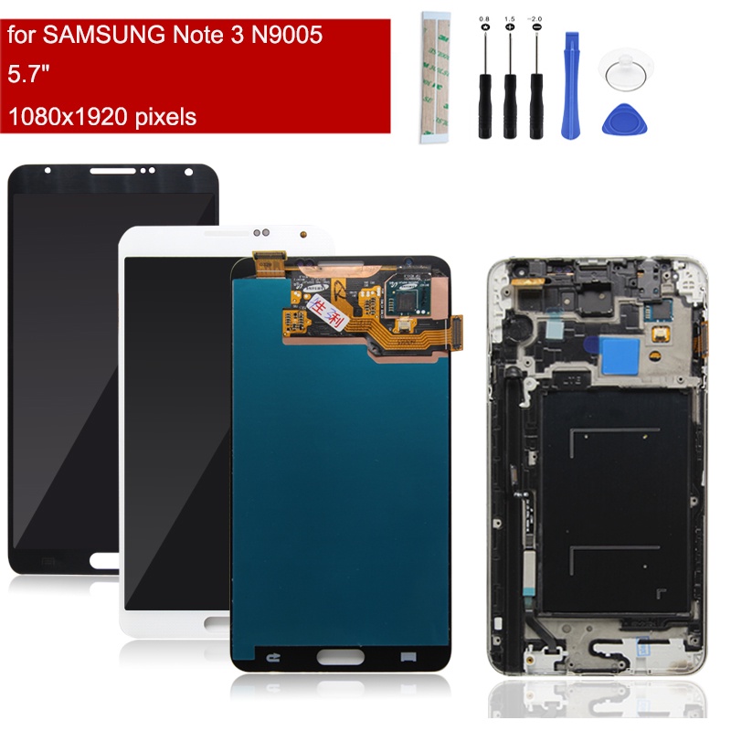 อะไหล่หน้าจอสัมผัสดิจิทัล LCD AMOLED สําหรับ Samsung Galaxy Note 3 N9000 N9005 Galaxy Note3