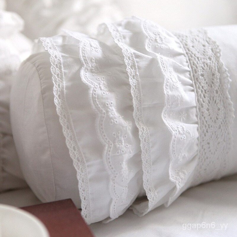 white lace cushions