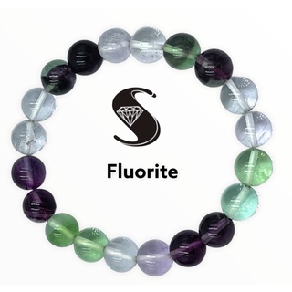 ลูกปัดฟลูออไรท์ fluoride  beads bracelets good quality