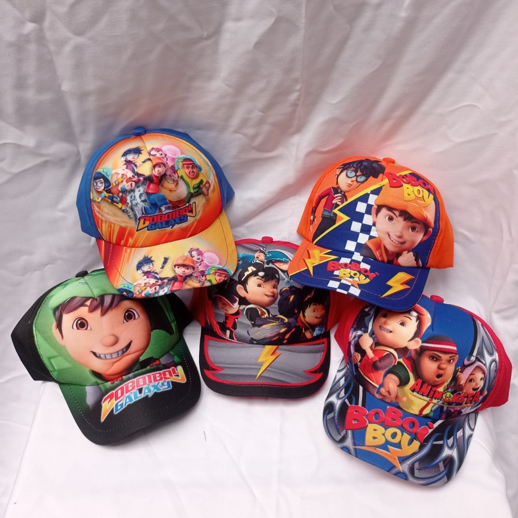 Boboiboy หมวก พิมพ์ลายตัวอักษร สําหรับเด็กวัยหัดเดิน อายุ 1-8 ปี