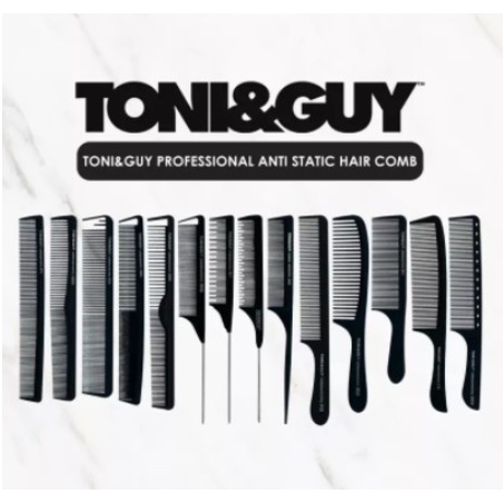 Toni & Guy หวีสีดํา ป้องกันไฟฟ้าสถิตย์ ร้านตัดผม หวีตัดผมมืออาชีพ หวีตัดผม ป้องกันอุณหภูมิสูง