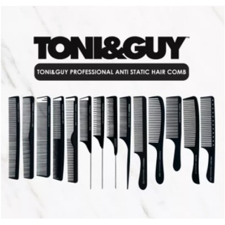 Toni &amp; Guy หวีสีดํา ป้องกันไฟฟ้าสถิตย์ ร้านตัดผม หวีตัดผมมืออาชีพ หวีตัดผม ป้องกันอุณหภูมิสูง