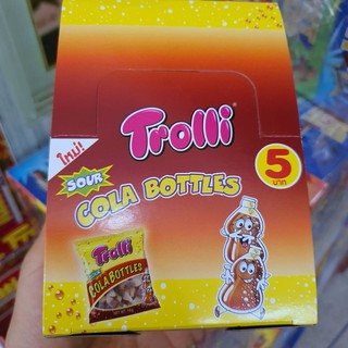 กัมมี่ โคล่า รสโคล่า trolli cola bottles 18 กรัม x 12 ถุง