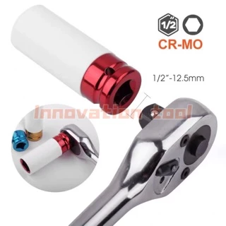 ชุดถอดล้อเเม็ก บล็อกขันล้อ รถยนต์ กันรอย ขนาด1/2 (4หุน) 17mm 19mm 21mm 3ตัวชุด