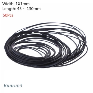 Run สายพานเทปคาสเซ็ต 1 มม. 45-130 มม. สําหรับเครื่องบันทึกเสียง Walkman 50 ชิ้น ต่อถุง