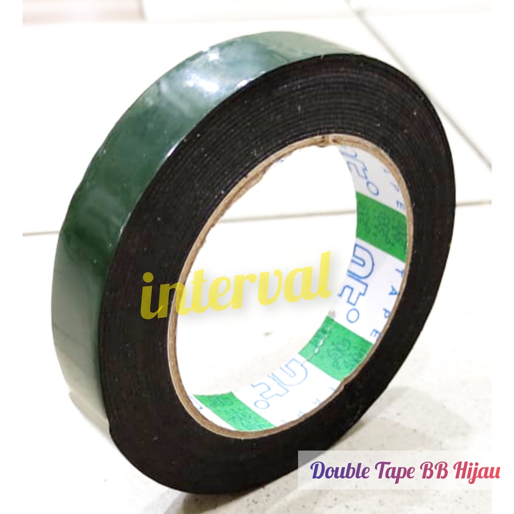 HIJAU กาวเทปคู่ BB Green Double Tape เทปแบบพลิกกลับได้