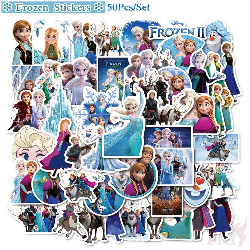 ❉ Frozen - สติกเกอร์ ซีรีย์ 01 D-Cartoon Princess Anna Elsa ❉ 50 ชิ้น/ชุด