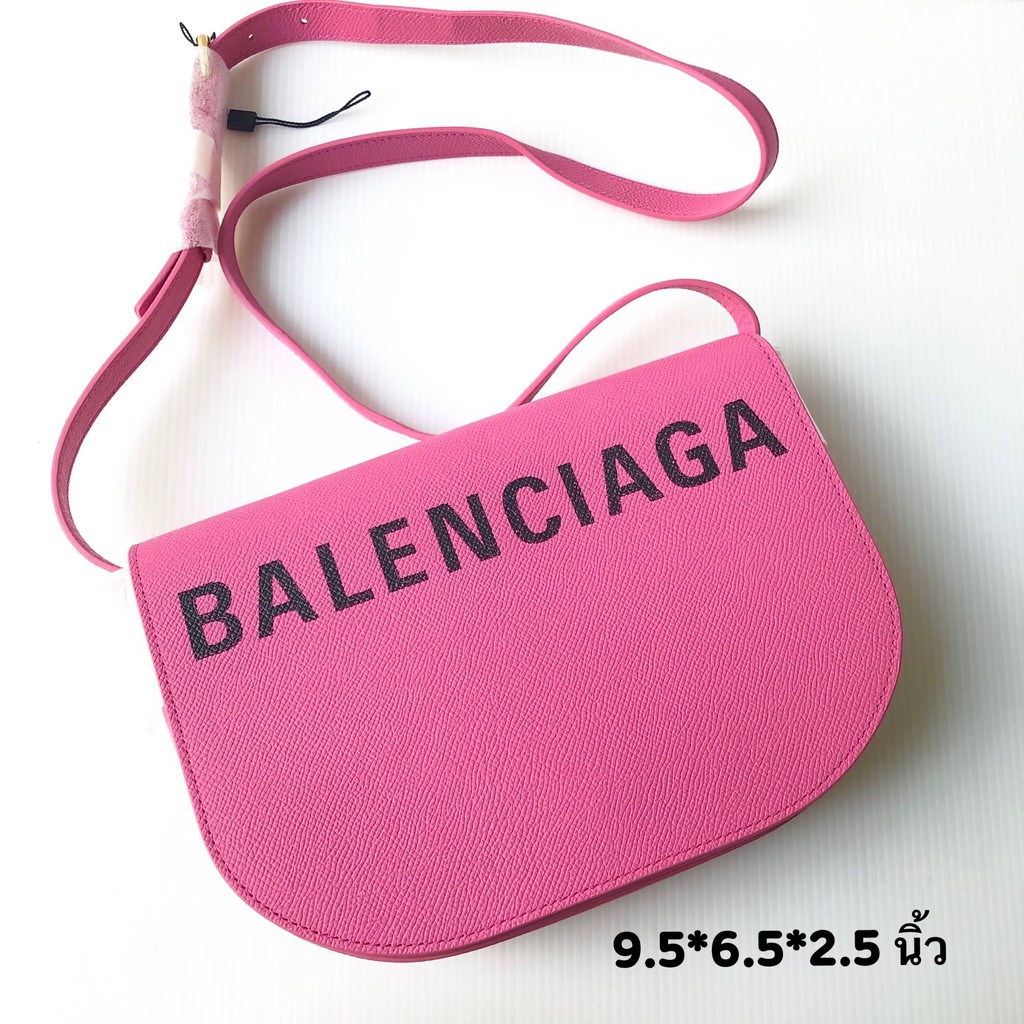New Balenciaga Crossbody สีชมพู สกรีน Brand “Balenciaga”