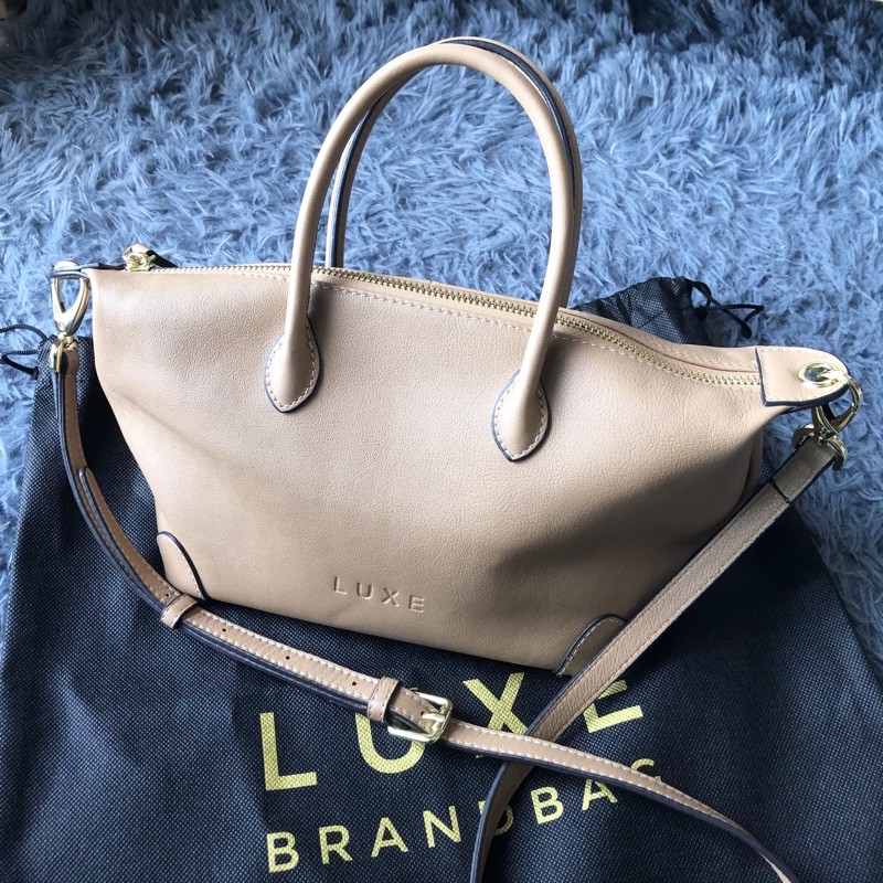 กระเป๋า Luxe Brandbag สีคาราเมล หนังวัวแท้ 100%