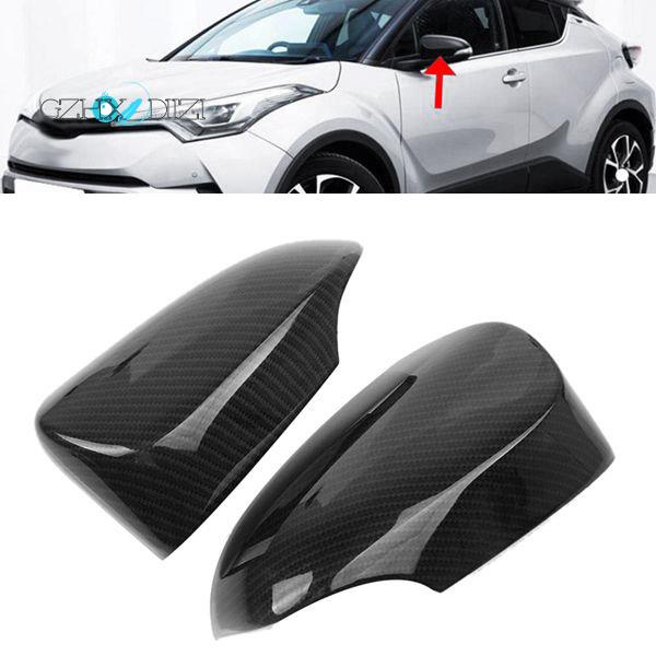 ฝาครอบกระจกมองหลังรถยนต์ คาร์บอนไฟเบอร์ สําหรับ Toyota C-HR CHR 2016 2017 2018
