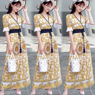 5272 Maxidress เดรสยาวพิมพ์ลายหลุย