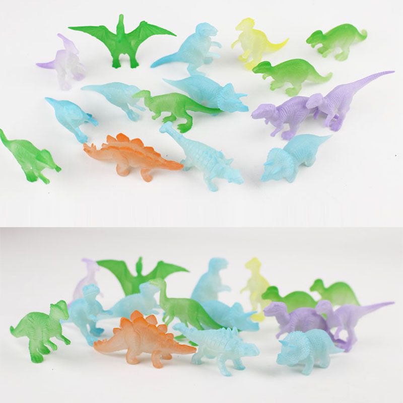 16pcs Jurassic World Dinosaurs Glow in the Dark Luminous Kids Toy ...