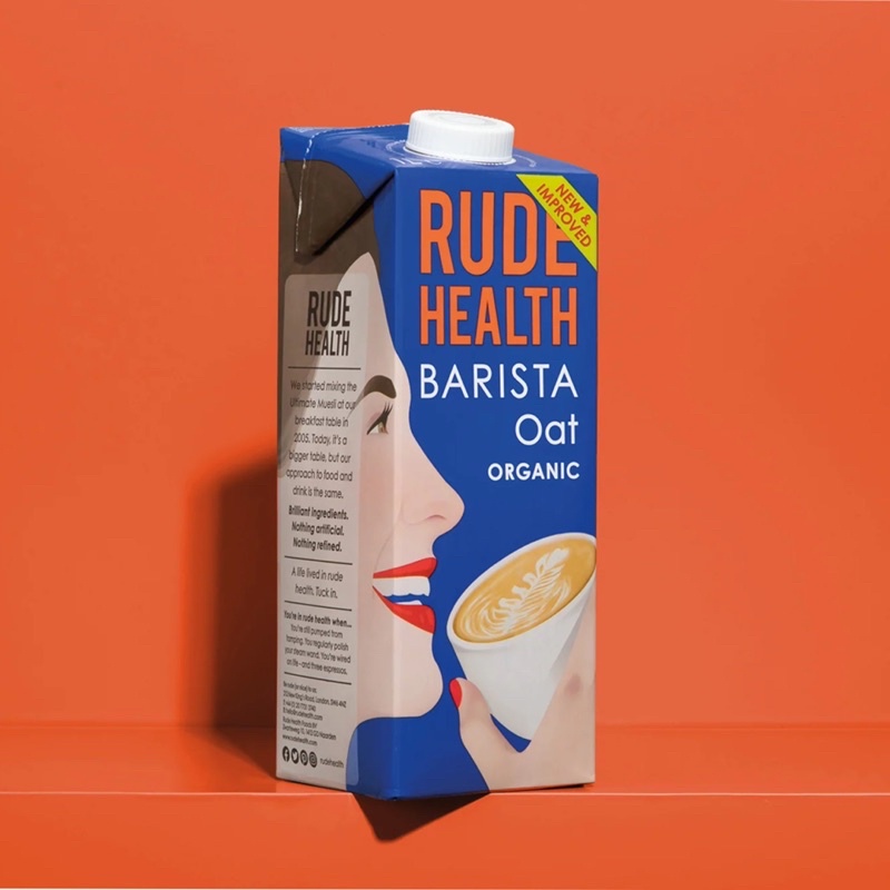 Rude Health Barista Oat Milk 1 L นมข้าวโอ๊ต รูดเฮลท์ บาริสต้า โอ๊ต 1 ลิตร