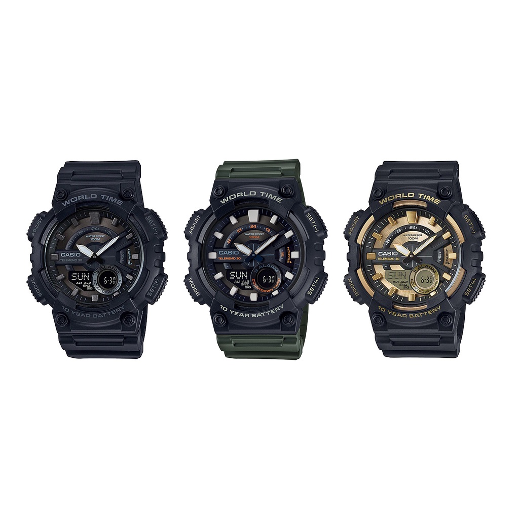 นาฬิกา Casio 10 YEAR BATTERY AEQ-110 series ของแท้ รับประกัน 1 ปี