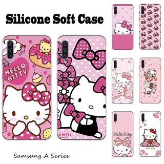 เคสโทรศัพท์มือถือเคสโทรศัพท์มือถือพิมพ์ลาย Hello Kitty สําหรับ Samsung Galaxy A 10 A 20 A 30 A 40 A 50 A 70 A 80
