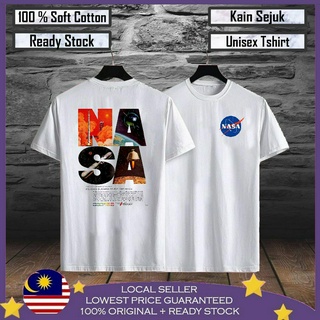 เสื้อยืดผ้าฝ้าย 100% พิมพ์ลายอวกาศ Nasa Baju Lelaki Baju Viral Lelaki สําหรับผู้ชาย