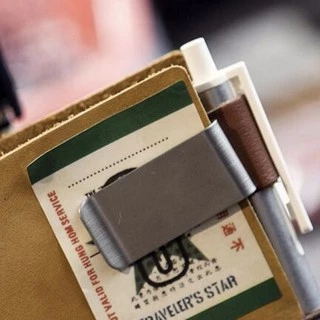 ที่เก็บปากกา เสียบเล่ม Traveler's Notebook ⭐️มีหลายสี TN Leather Metal Clip Pen Holder mimisplan