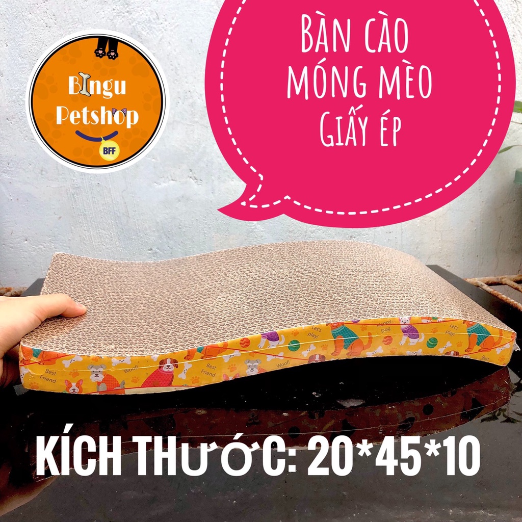 [FREE PACKAGE CATNIP] [LARGE 45*25*10] CAT SCRATCHER - HELPS CATS CLEAN AND EARLY NAILS