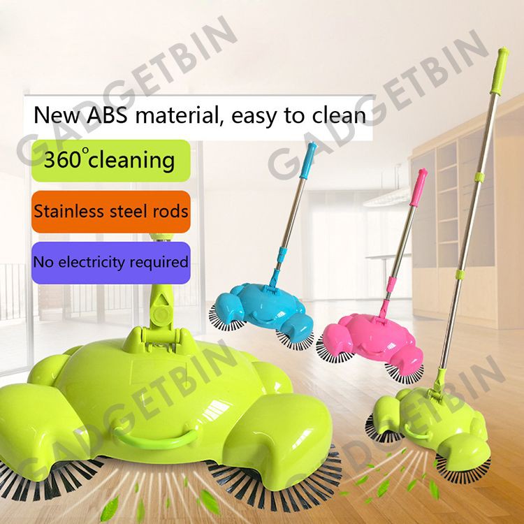Magic Broom Crab Design 360 อัตโนมัติ Hand Push Sweeper House Cleaner Sweeper