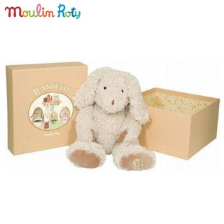 Moulin Roty ตุ๊กตากระต่าย ตุ๊กตาออร์แกนิค น่ากอด ขนาดกลาง สูง 32cm. + กล่องของขวัญ Jeanette MR-710035