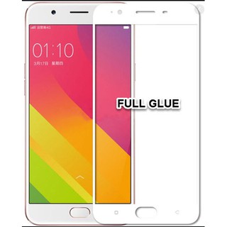 ฟิล์มกระจก เต็มจอ กาวเต็มแผ่น อ๊อปโป เอ 59 สีขาว FULL GLUE Tempered glass for OPPO A59 White