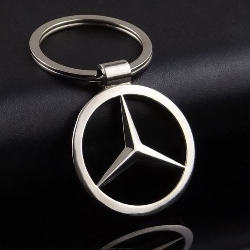 โลหะรถ Key แหวนหัวเข็มขัดพวงกุญแจ Pendent สําหรับ Mercedes Benz W210 W203 W204 W202 W176 W166 W124 W211 พวงกุญแจอุปกรณ์เสริม