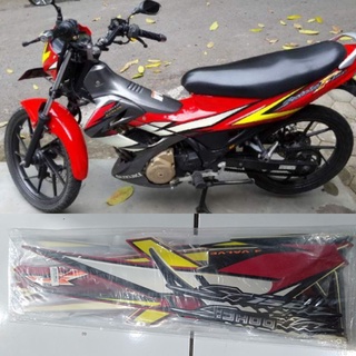 สติกเกอร์ ลาย satria f 150 2006 Suzuki satria Old fu 2007 สีฟ้า สีแดง