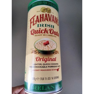 Flahavans Irish Quick Oats ข้าวโอ๊ต อบกรอบ ฟลาฮาวาน 500 กรัม ราคาโดนใจ