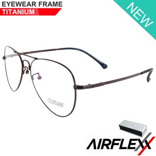 Titanium 100 % แว่นตา รุ่น AiRFLEX AF 888 C-5 สีน้ำตาล กรอบเต็ม ขาข้อต่อ ไทเทเนียม Eyewear Top Glasses