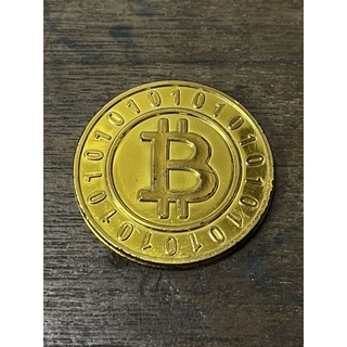 เหรียญ btc พลาติก เคลือบสีทอง