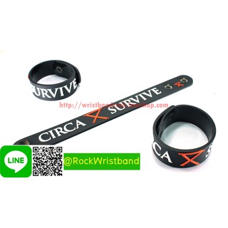 CIRCA SURVIVE ขายริสแบนด์  CSE316NB Wristband สายรัดข้อมือวงร็อค