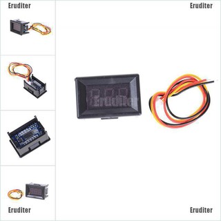 Eruditer dc 0-100v led เครื่องวัดแรงดันไฟฟ้าดิจิตอล 3 สาย