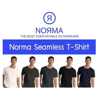 เสื้อยืดคอกลมผู้ชาย ไรัตะเข็บต่อ  Norma By Sabina Cotton 100%