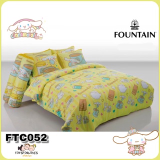 🔵ลิขสิทธิ์แท้🔵 Fountain ผ้าปู + ผ้านวม FTC052 ลายการ์ตูน  Bed Set FTC ชุดเครื่องนอน ผ้าปูที่นอน Cinnamoroll ชินนามอโรล