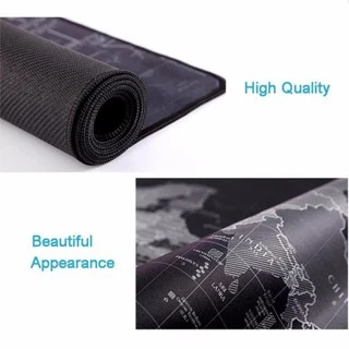 Alitech mousepads Big Size. 80 x 30 cm. แผ่นรองเม้าส์ ขนาดใหญ่ ใช้งานดี ลายแผนที่โลก